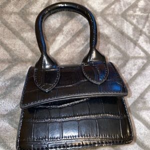 Leather print purse